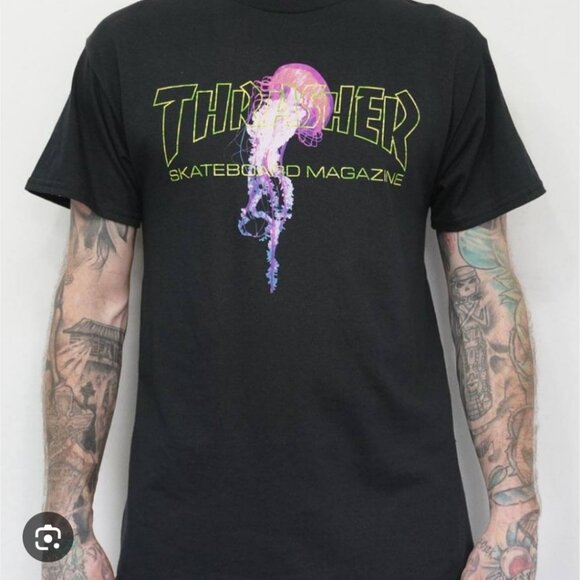 Thrasher Tops - Unisex Thrasher Skateboard T shirt - Size Small Great Condition